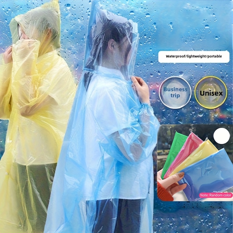 Emergency Poncho Rain - 5/10 ชิ้นเสื้อกันฝนแบบใช้แล้วทิ้งกันน้ำสำหรับเดินป่ากลางแจ้งเดินป่าภูเขาเดินทางฉุกเฉินเสื้อกันฝนแบบพกพาขนาดกะทัดรัด