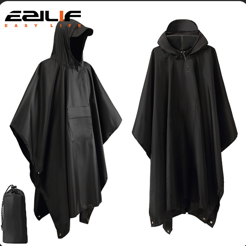 Emergency Poncho Rain - เสื้อกันฝนทหาร 3 in 1 สำหรับกิจกรรมกลางแจ้ง มีฮู้ด