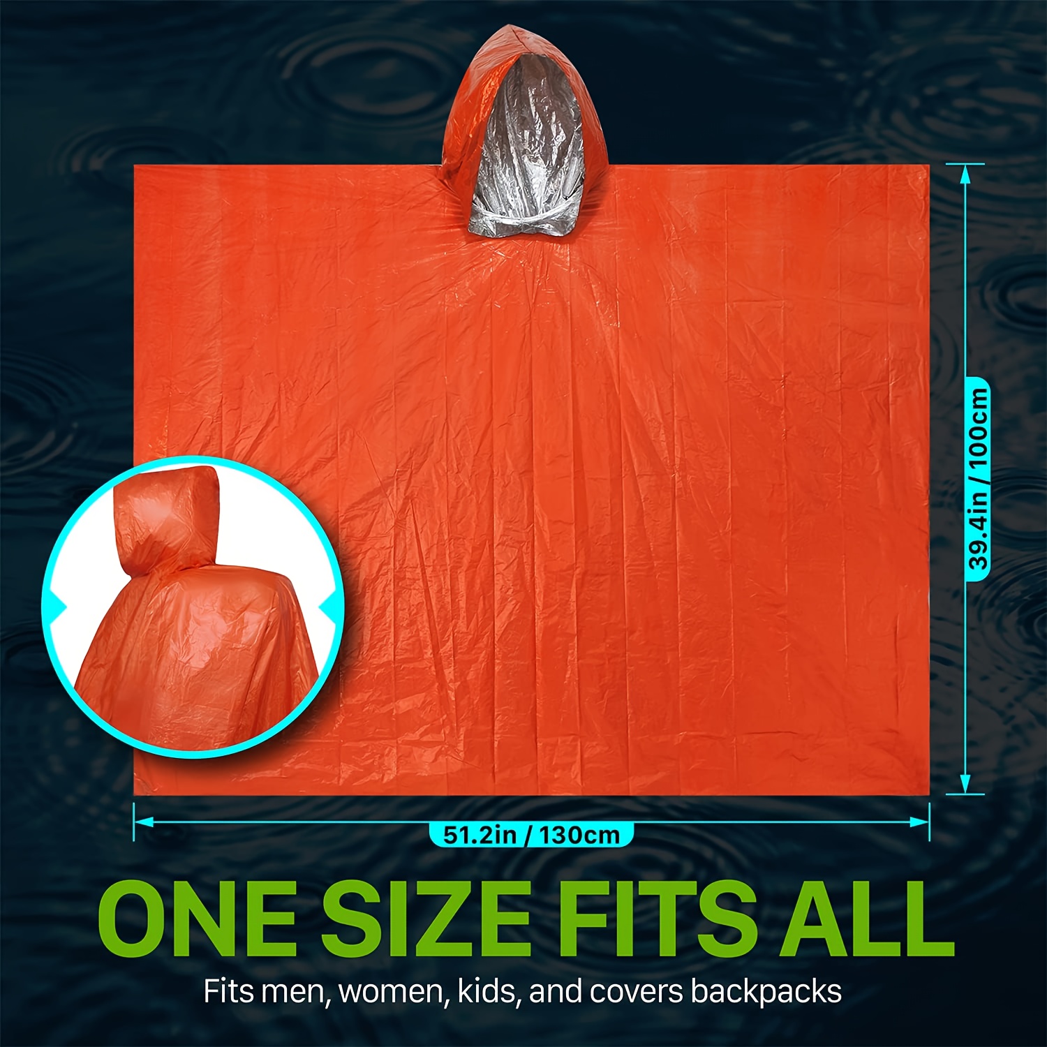 ชุดอุปกรณ์เอาตัวรอดฉุกเฉิน 9 ช - Emergency Poncho Rain บทวิจารณ์และราคา