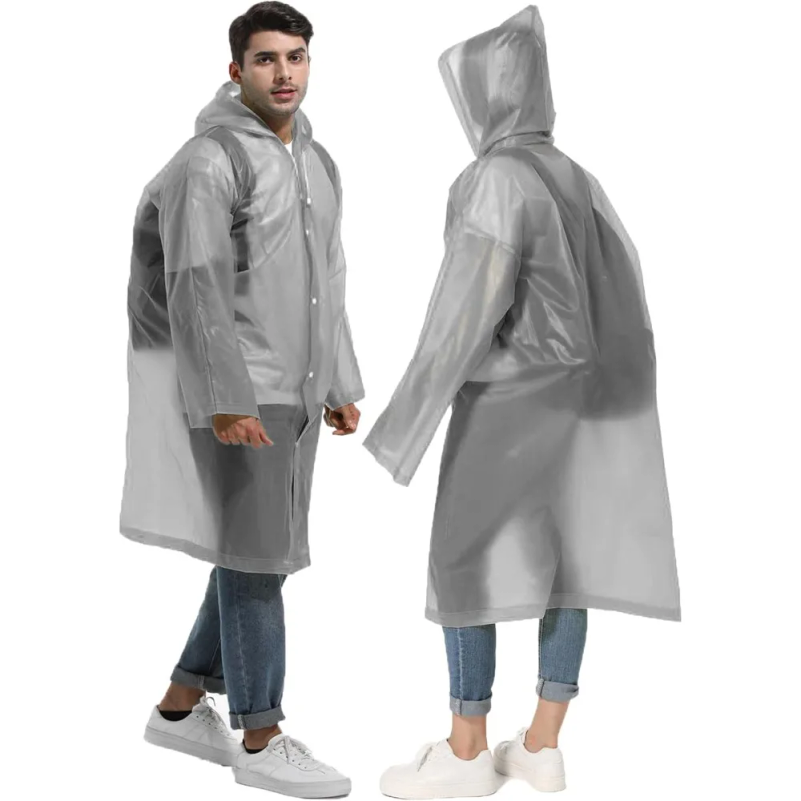เสื้อกันฝนแบบใช้ซ้ำได้สำหรับผู - Emergency Poncho Rain บทวิจารณ์และราคา