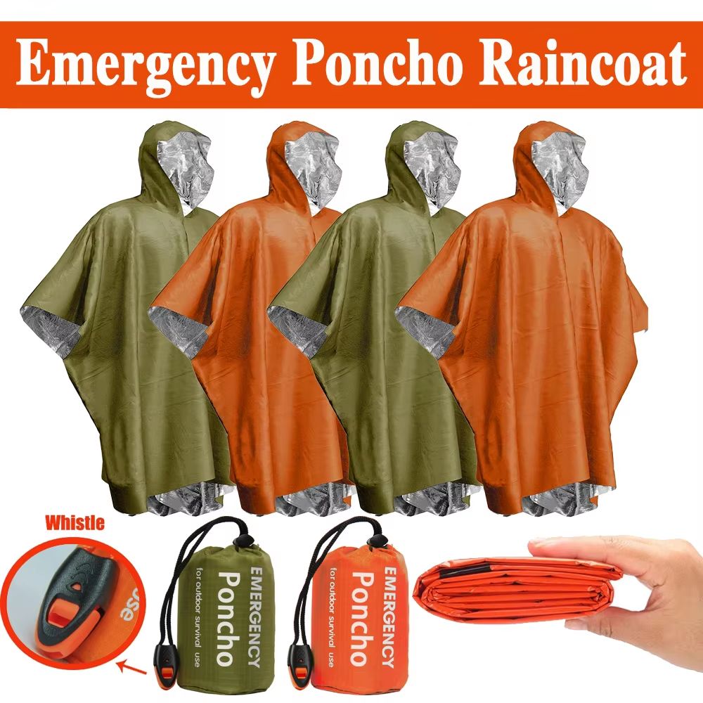เสื้อกันฝนฉุกเฉิน ผ้าห่มกันควา - Emergency Poncho Rain บทวิจารณ์และราคา